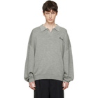 Fear of God ESSENTIALS Gray Signature 90s Knit Polo