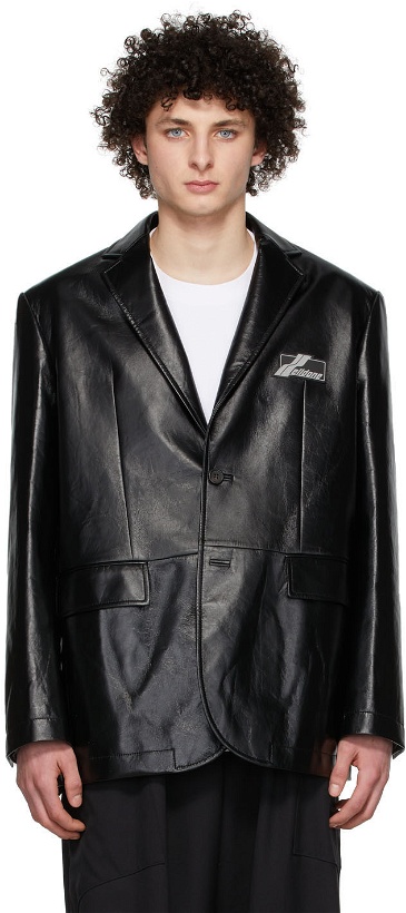 Photo: We11done Black Leather Jacket