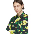 MSGM Black Floral Shirt