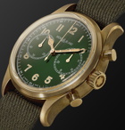 MONTBLANC - 1858 Geosphere Limited Edition Automatic Chronograph 42mm Bronze and NATO Watch, Ref No. 119908 - Green