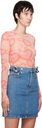 JW Anderson Pink Graphic Top