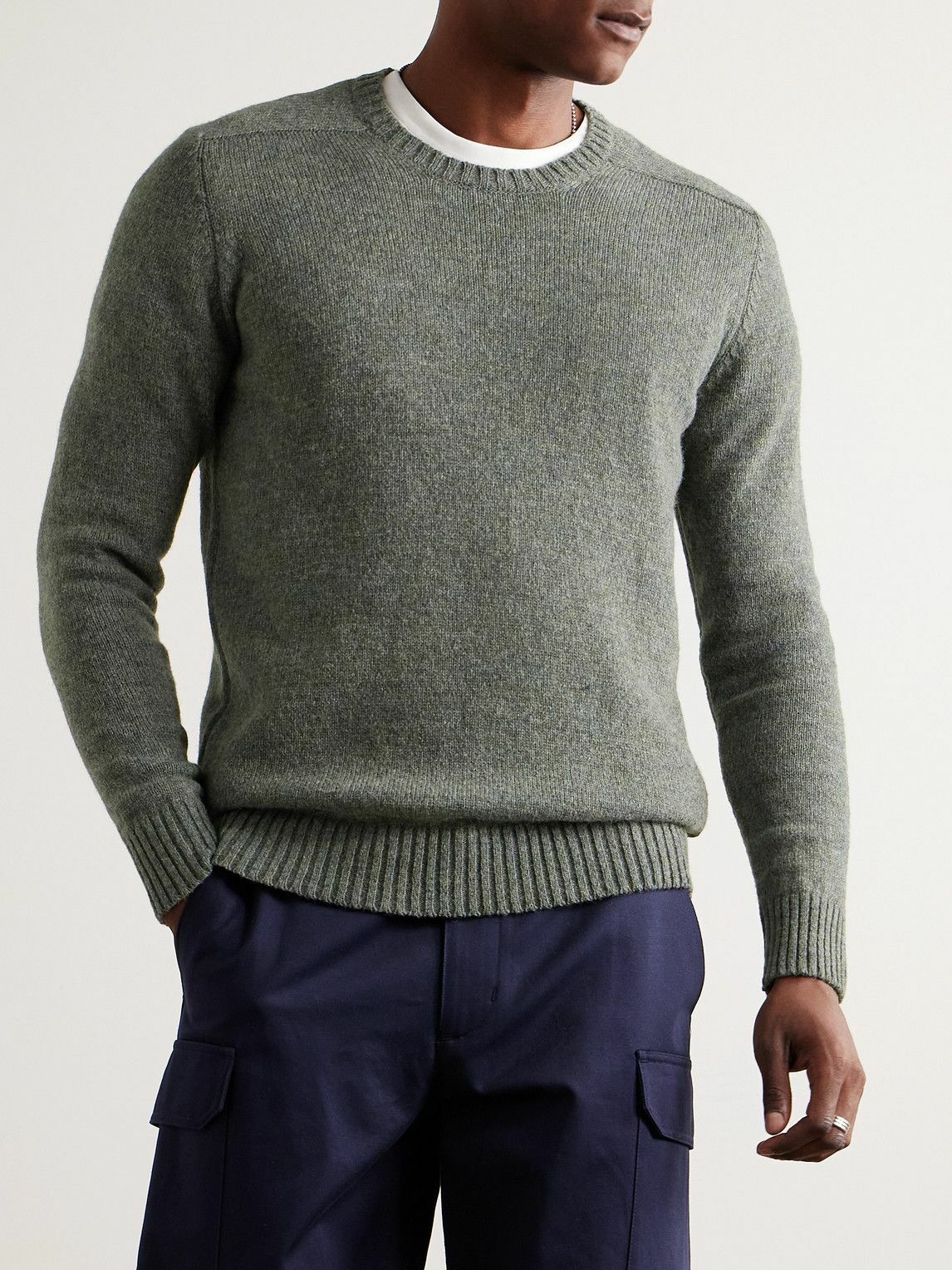 Anderson & Sheppard - Shetland Wool Sweater - Green