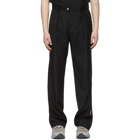 C2H4 Black Filtered Reality Folded Waist Tailored Trousers