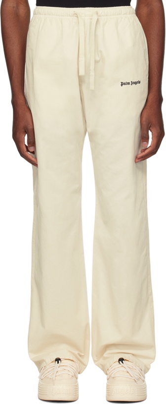 Photo: Palm Angels Beige Embroidered Trousers