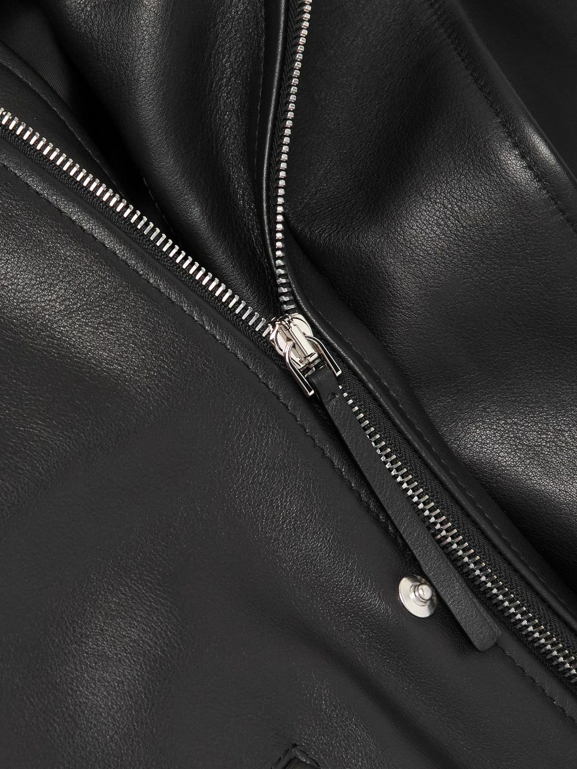 Gabriela Hearst - Grant Shearling-Trimmed Leather Aviator Jacket - Black