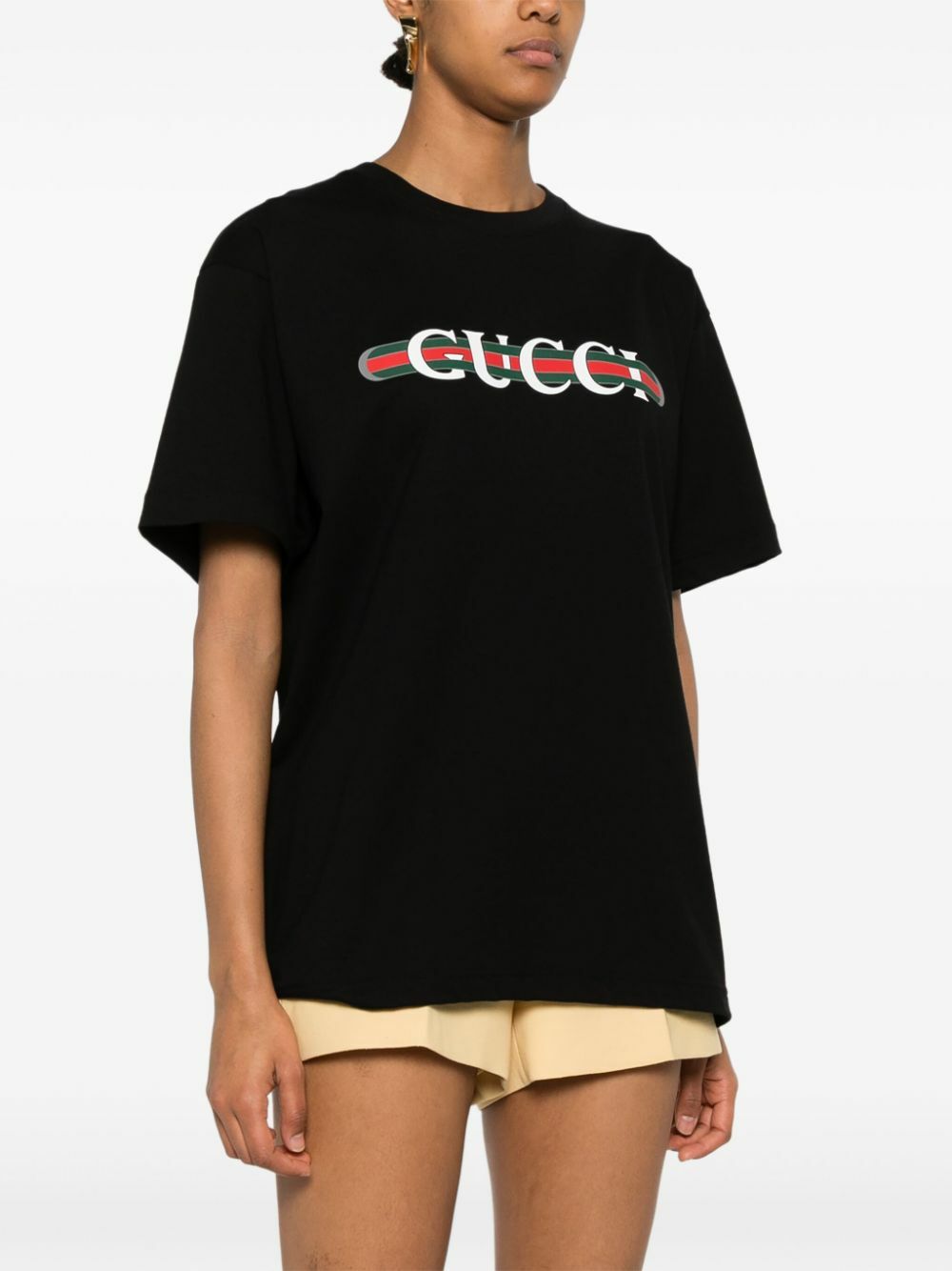 WMNS) Gucci Oversize T-Shirt With Logo 'Black' 457095-X5L89-1948