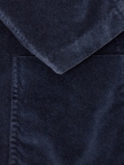 Massimo Alba - Gstaad panelled Cotton-Velvet Jacket - Blue