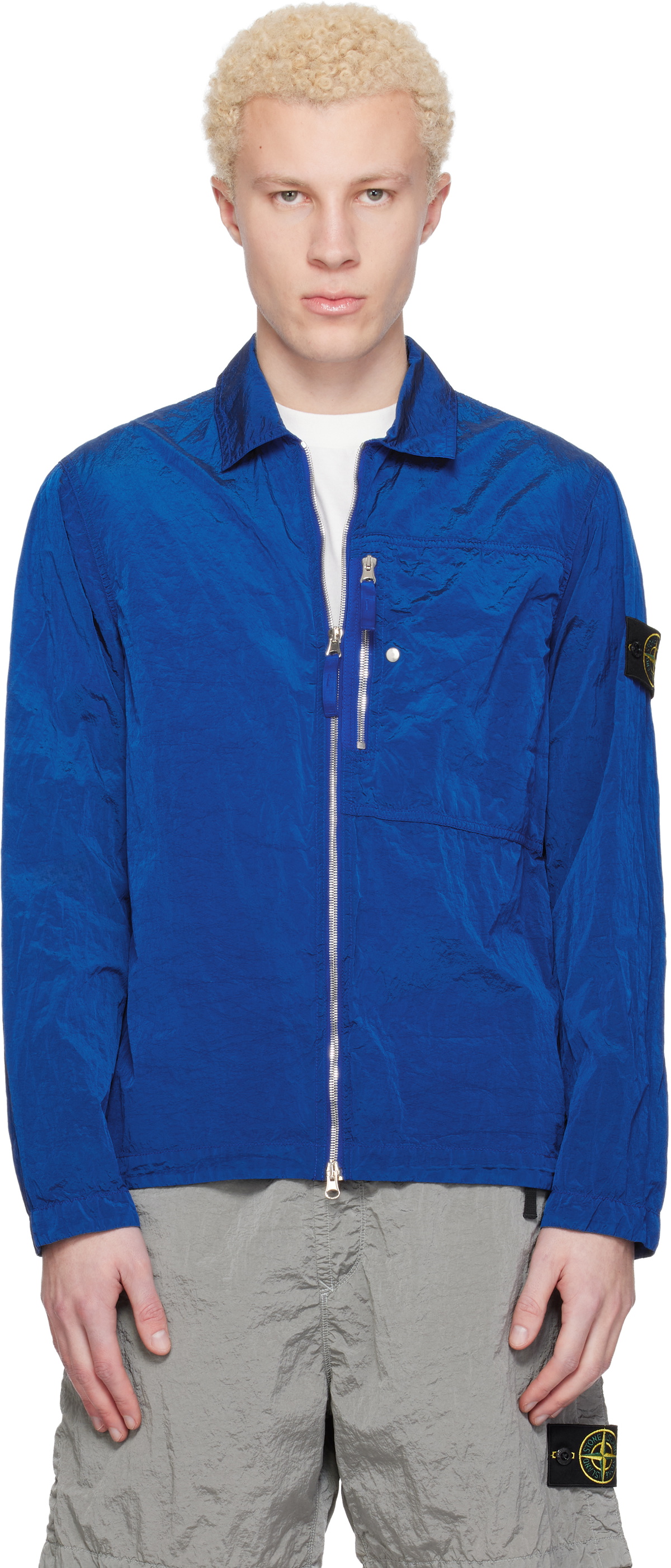 Stone Island Blue 1200038 Nylon Metal ECONYL® Jacket Stone Island