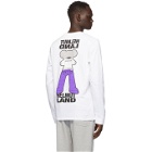 Helmut Lang White Helmut Land® Mascot Long Sleeve T-Shirt