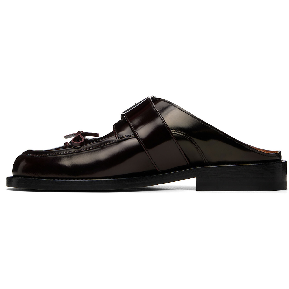 Marni Burgundy Bambi Buckle Slip-on Loafers