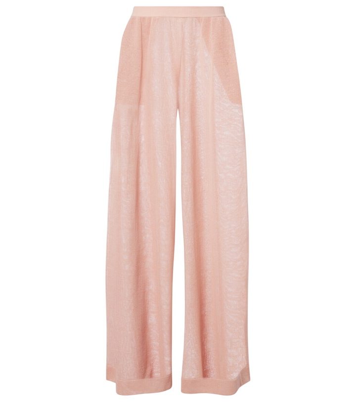 Photo: Alaïa Semi-sheer linen and silk wide-leg pants
