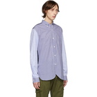 Junya Watanabe Blue Check Panelled Shirt