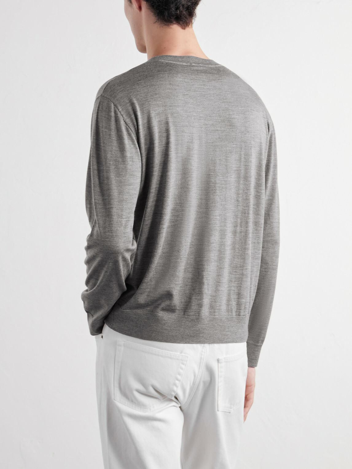 TOTEME - Merino Wool and Silk-Blend Sweater - Gray
