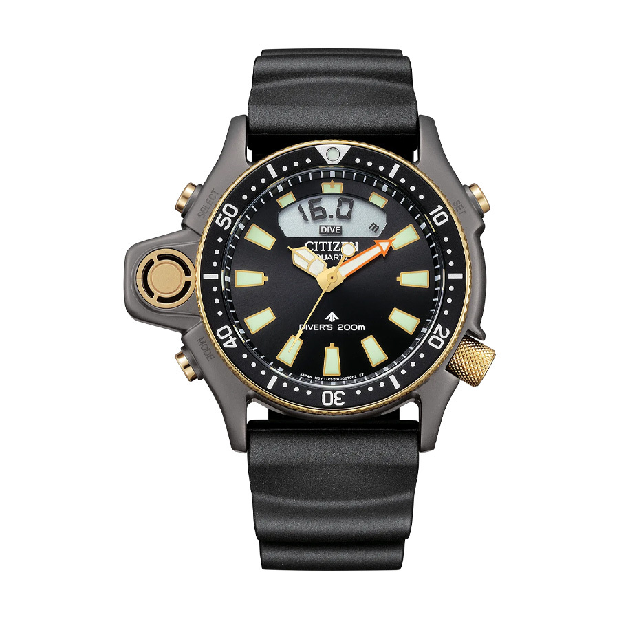 Citizen Promaster Aqualand Quartz Analog-Digital Black Dial Mens Watch JP2008-06E