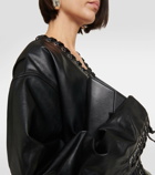 Rotate Birger Christensen Lace-up faux leather jacket