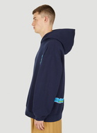 Snake Print Hooded Sweatshirt in Blue