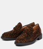Gianvito Rossi Harris leopard-print suede loafers