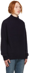 YMC Navy Diddy Roll Turtleneck