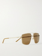 GUCCI - Aviator-Style Gold-Tone Sunglasses - Gold