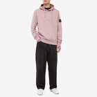 Stone Island Men's Brushed Cotton Popover Hoody in Rose