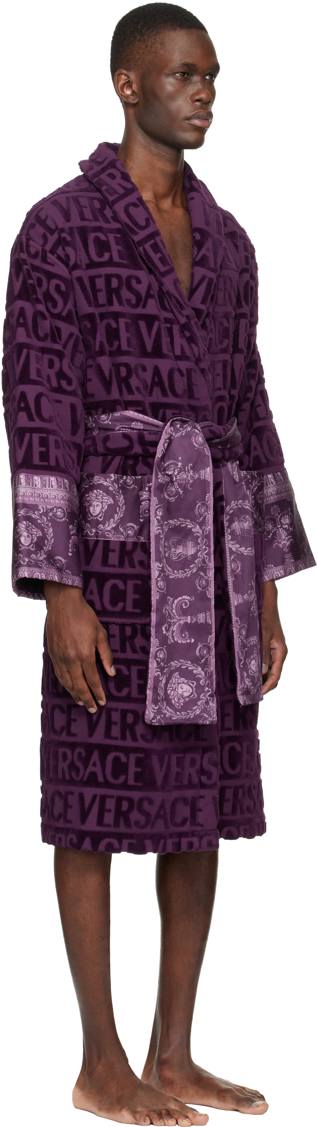 Versace Purple 'I Heart Baroque' Bathrobe
