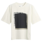 MHL by Margaret Howell Men's Block Print T-Shirt in Off White