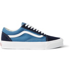 Vans - OG Old Skool LX Leather-Trimmed Suede and Canvas Sneakers - Blue