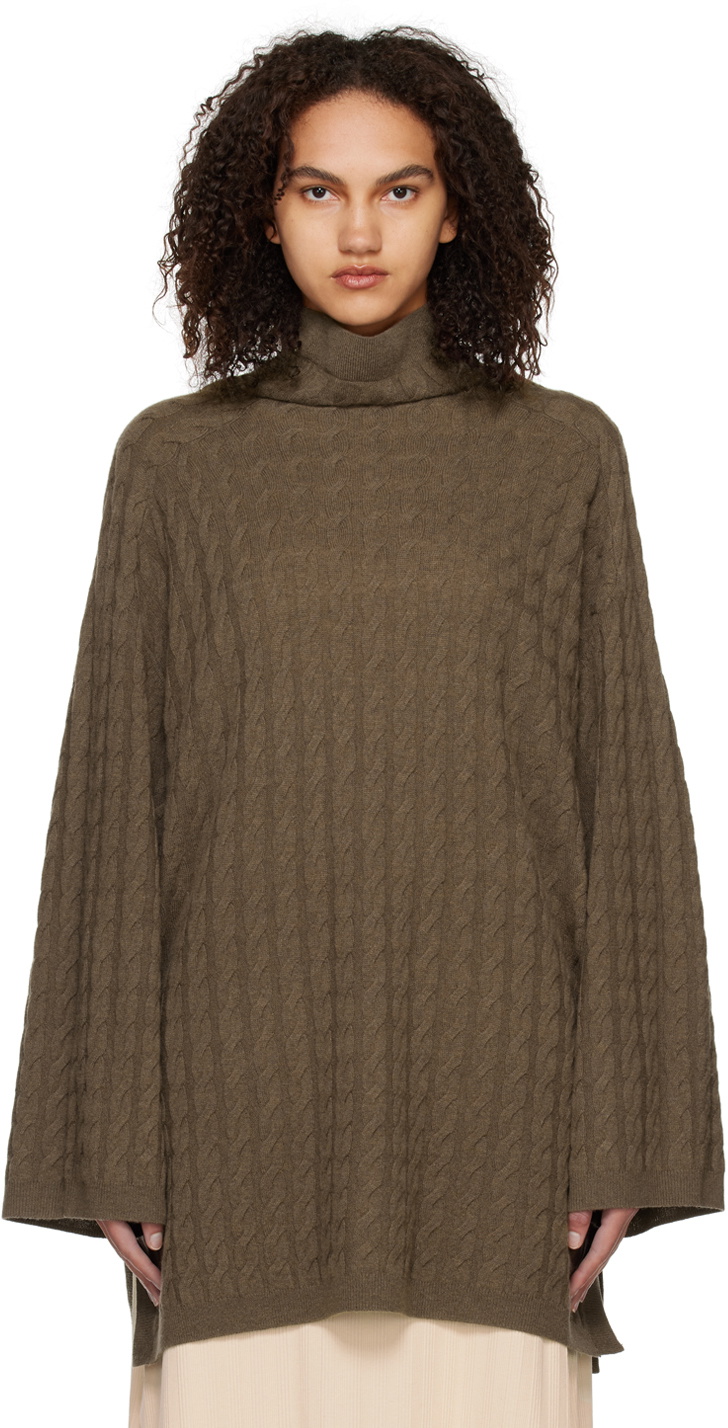 Totême Brown Relaxed Turtleneck Toteme