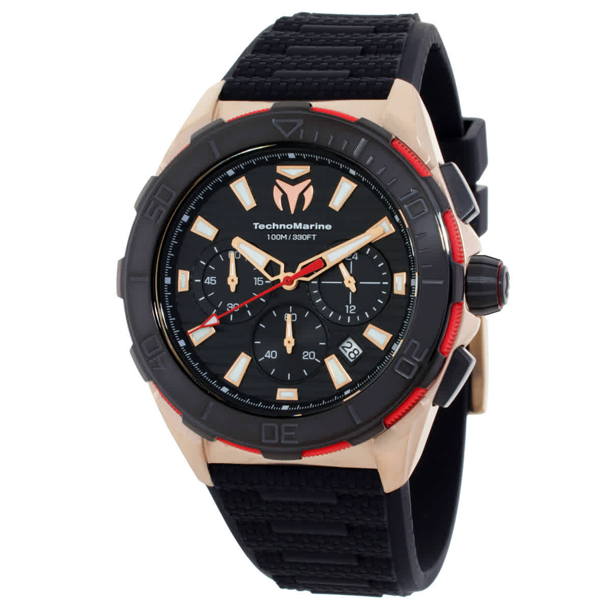 TechnoMarine Seven Seas Chronograph GMT Quartz Black Dial Mens Watch TM-725027