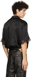 Martine Rose Black Silk Klene Short Sleeve Shirt