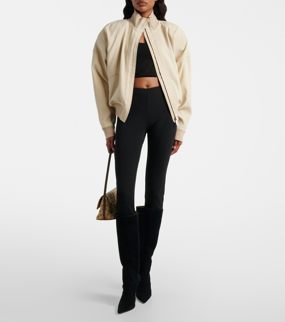 Gucci Naomi suede knee-high boots