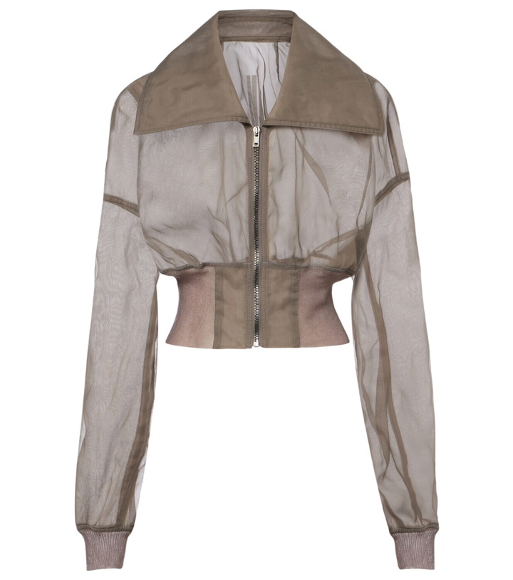 Photo: Rick Owens Dracucollar tulle and organza bomber jacket