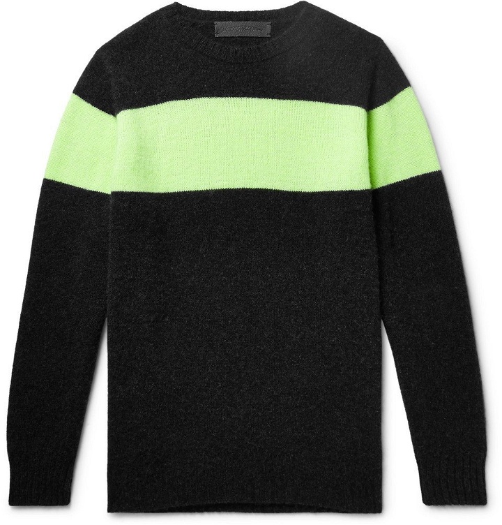 Photo: The Elder Statesman - Striped Cashmere Sweater - Charcoal