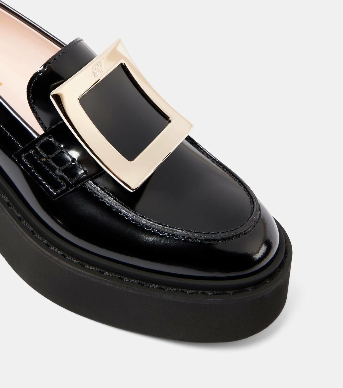 Roger Vivier Viv' Rangers patent leather platform loafers