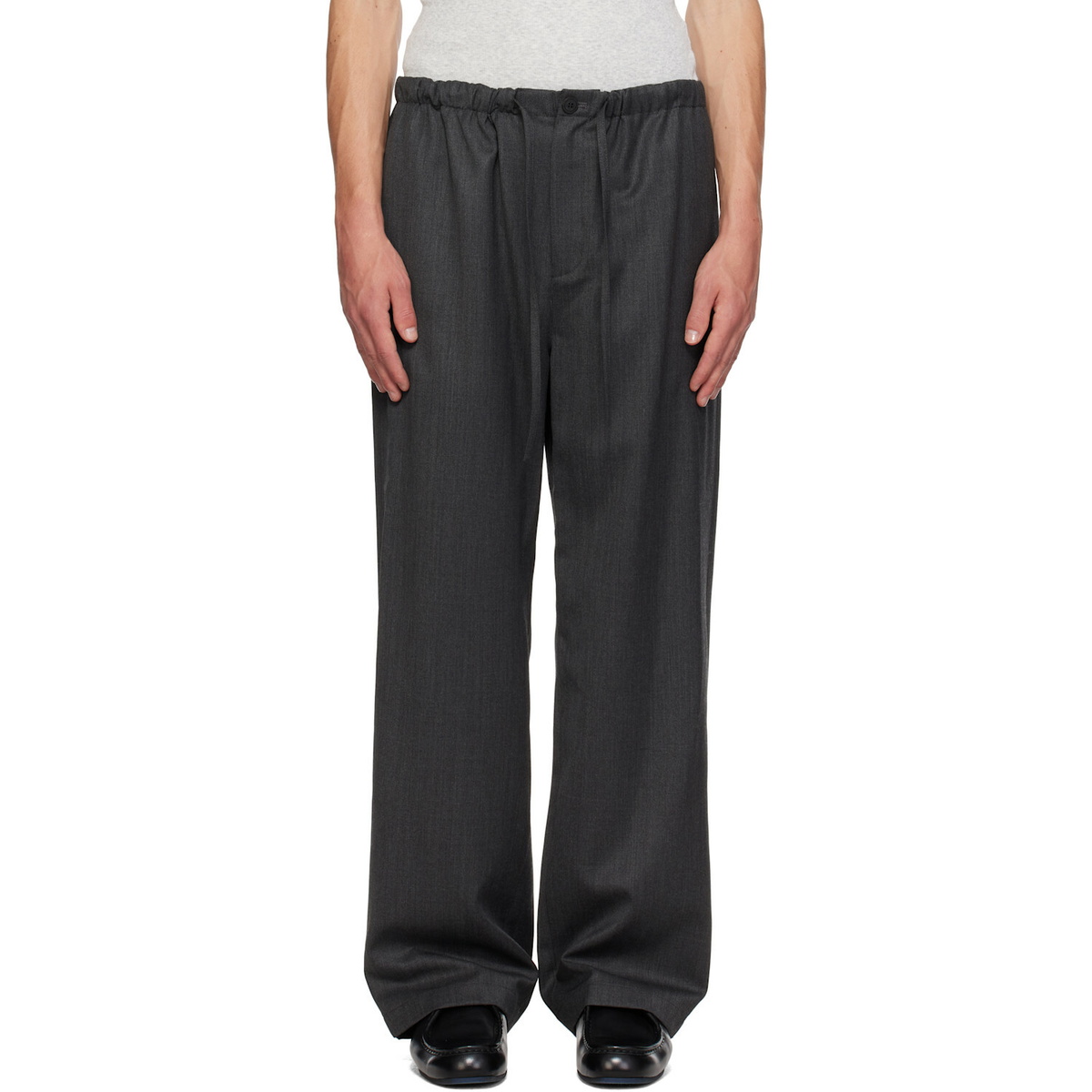 LE17SEPTEMBRE Gray Elasticized Easy Trousers