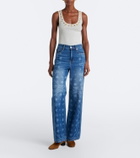 Veronica Beard Taylor printed wide-leg jean