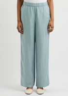 Eileen Fisher Wide-leg Linen Trousers Light Blue