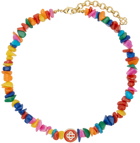 Casablanca Multicolor Pebble Stone Necklace