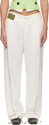 MM6 Maison Margiela Off-White Reverse Waistband Trousers