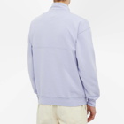 Colorful Standard Men's Organic Quarter Zip Popover Sweat in Soft Lavender