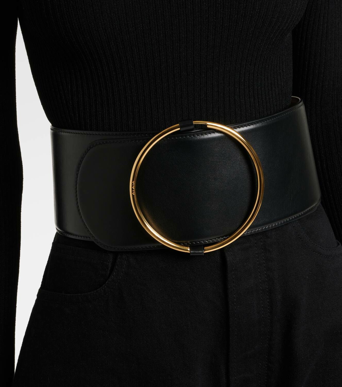 Alaïa Ring leather belt