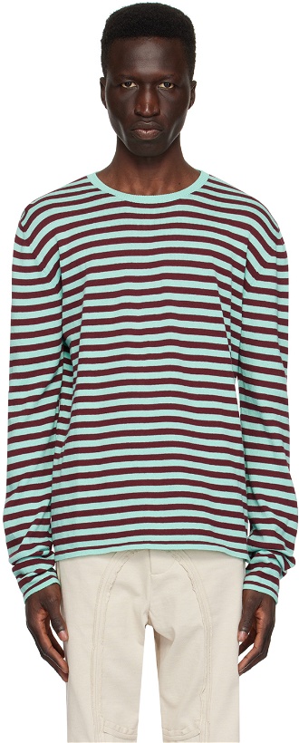 Photo: Edward Cuming Green & Burgundy Stripe Sweater