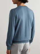 Canali - Slim-Fit Cotton Sweater - Blue