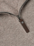 Canali - Slim-Fit Wool Half-Zip Sweater - Neutrals