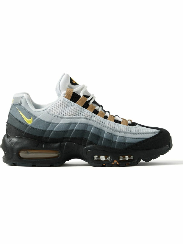 Photo: Nike - Air Max 95 Suede and Mesh Sneakers - Gray
