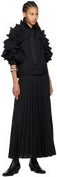 Junya Watanabe Black Pleated Maxi Skirt
