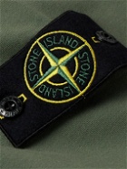 Stone Island - Logo-Appliquéd Garment-Dyed Cotton-Jersey Hoodie - Green