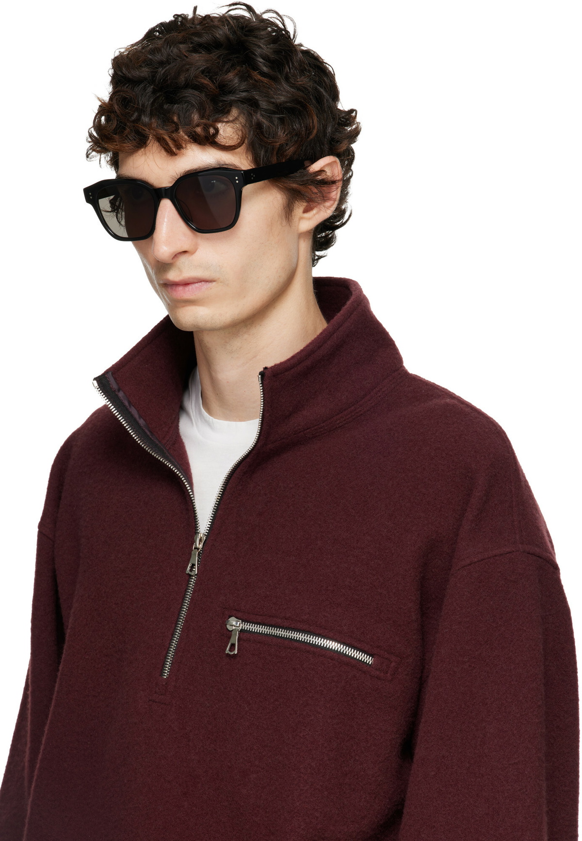 Garrett Leight Black Palmera Sunglasses