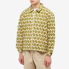 Bode Men's Green Chrysanthemum Jacket in Green/Cream