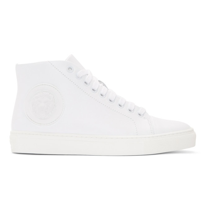 Photo: Versus White Lion High-Top Sneakers